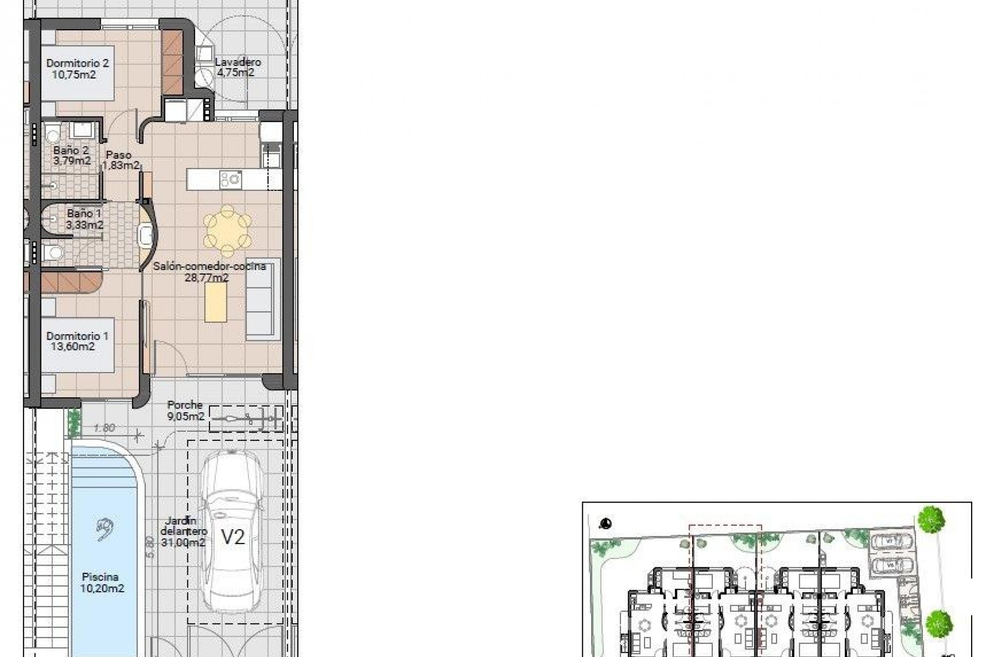 Neue Gebäude - Bungalow -
Pilar de la Horadada - pueblo