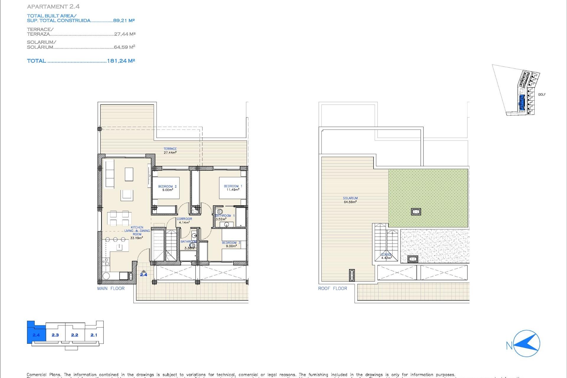 Neue Gebäude - Penthouse -
Los Alcazares - Serena Golf