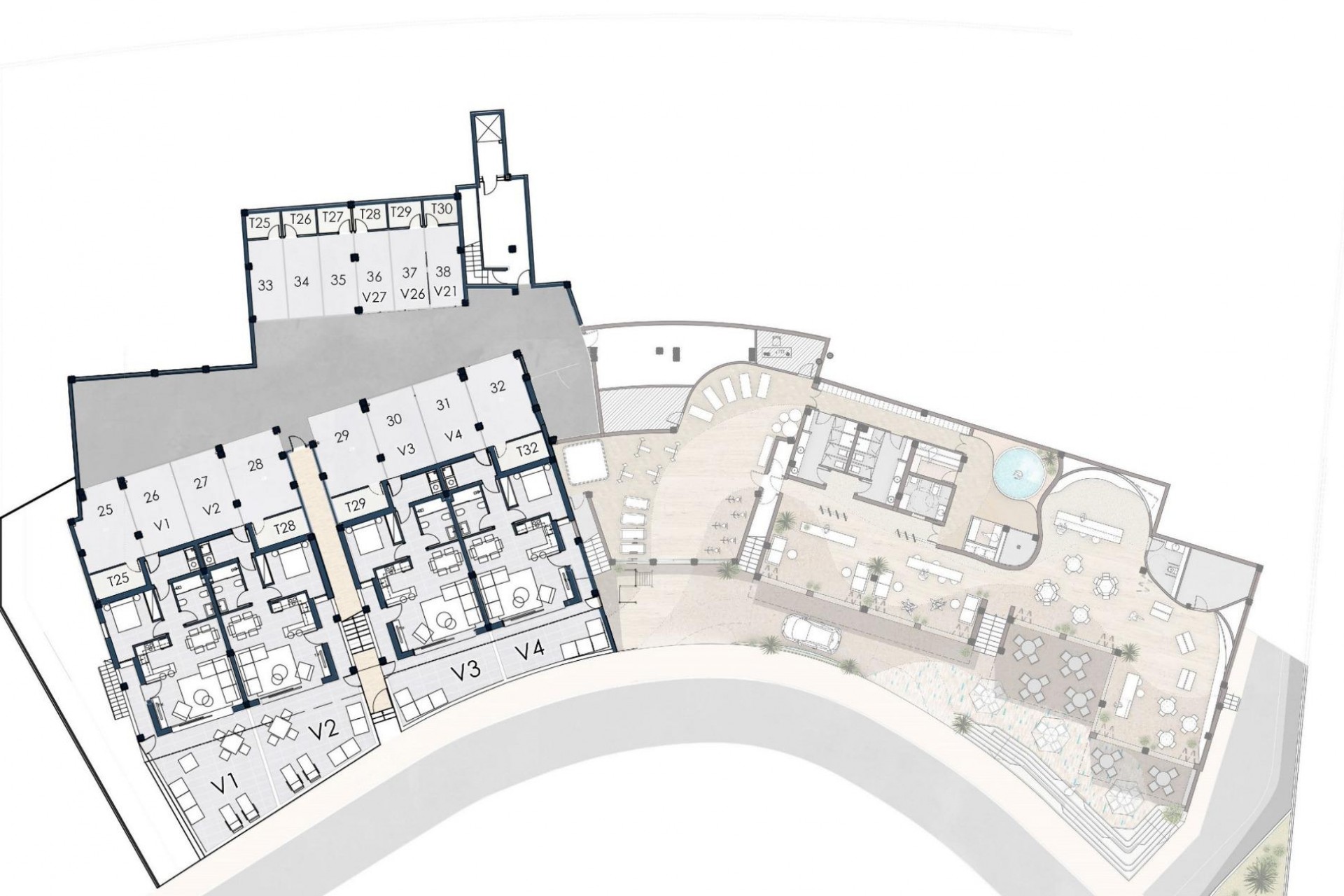 Neue Gebäude - Wohnung -
Arenal d´en Castell - pueblo