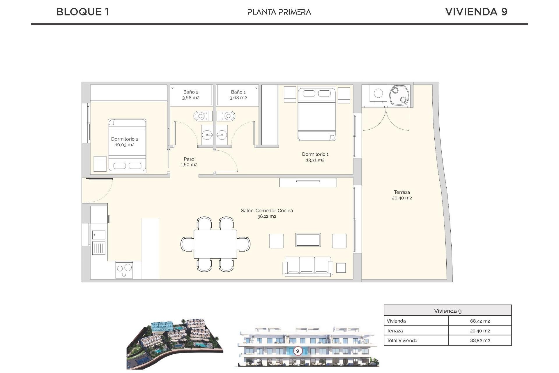 Neue Gebäude - Wohnung -
Finestrat - Golf piug campana