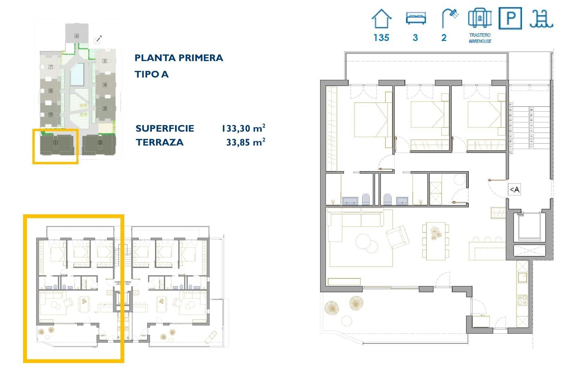 Neue Gebäude - Wohnung -
San Pedro del Pinatar - Pueblo