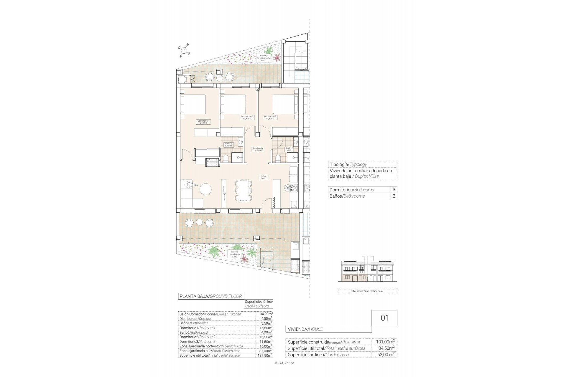 Nieuwbouw Woningen - Bungalow -
Hondón de las Nieves - Canalosa