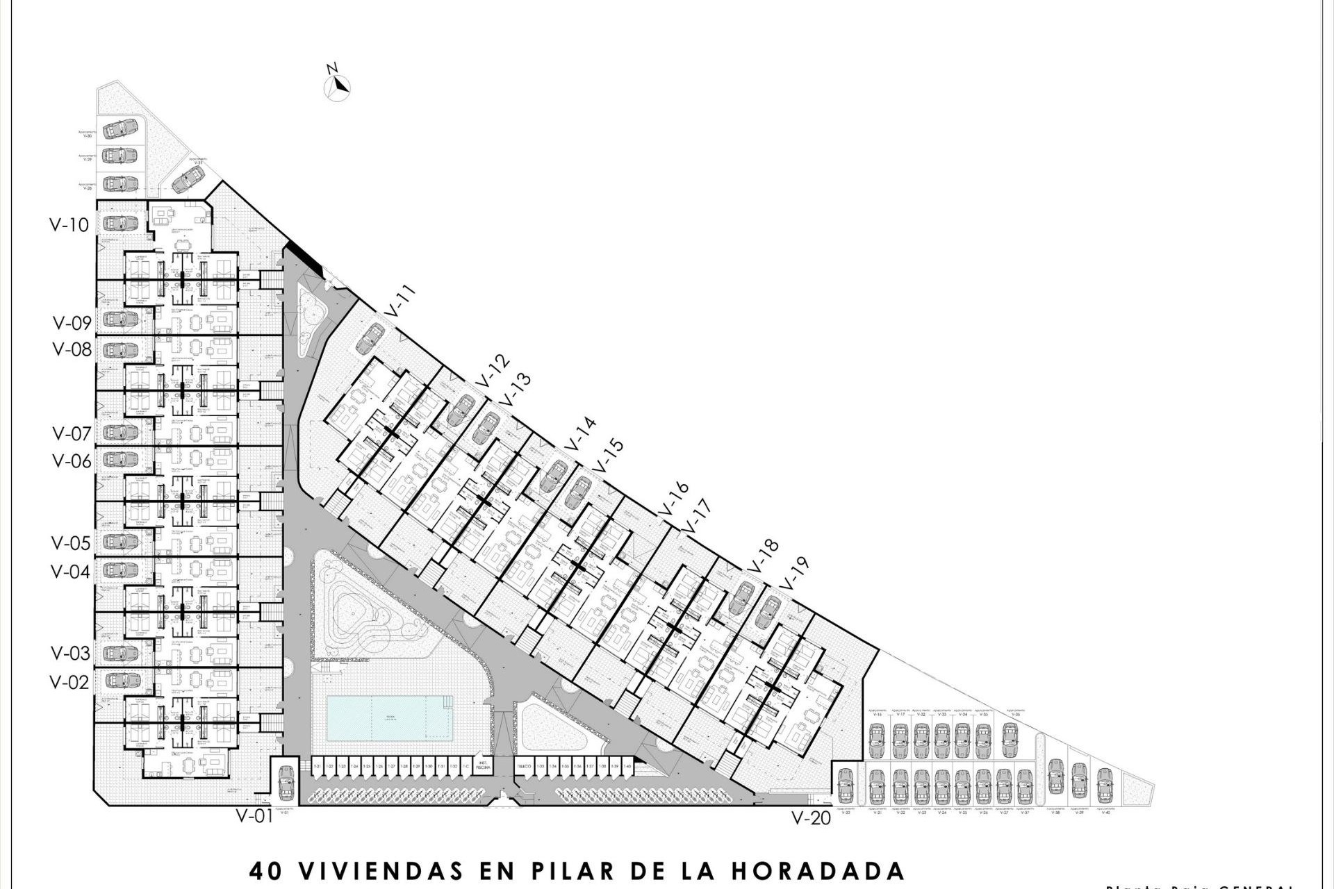 Nowy budynek - Bungalow -
Pilar de la Horadada - pueblo
