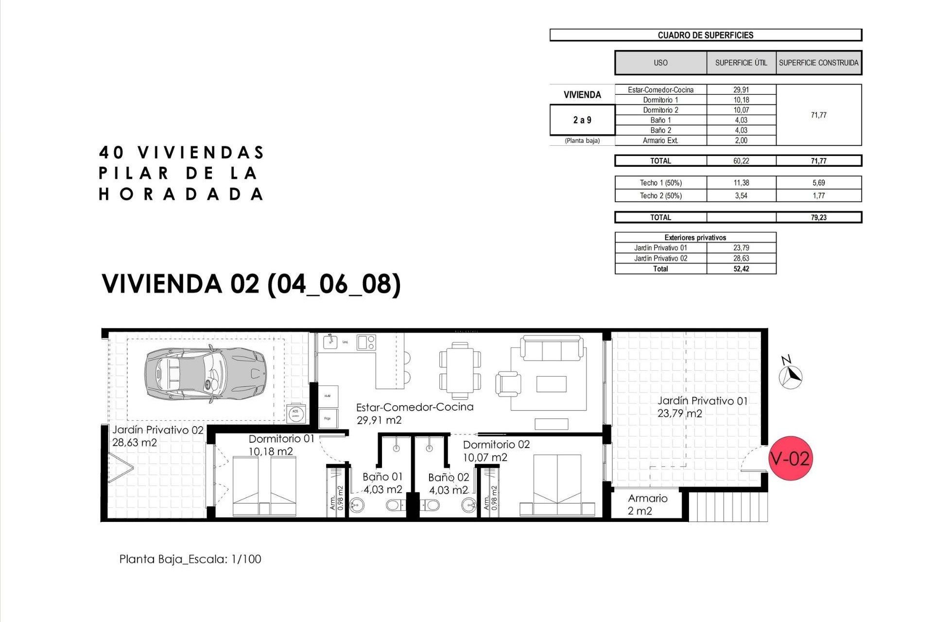 Nowy budynek - Bungalow -
Pilar de la Horadada - pueblo