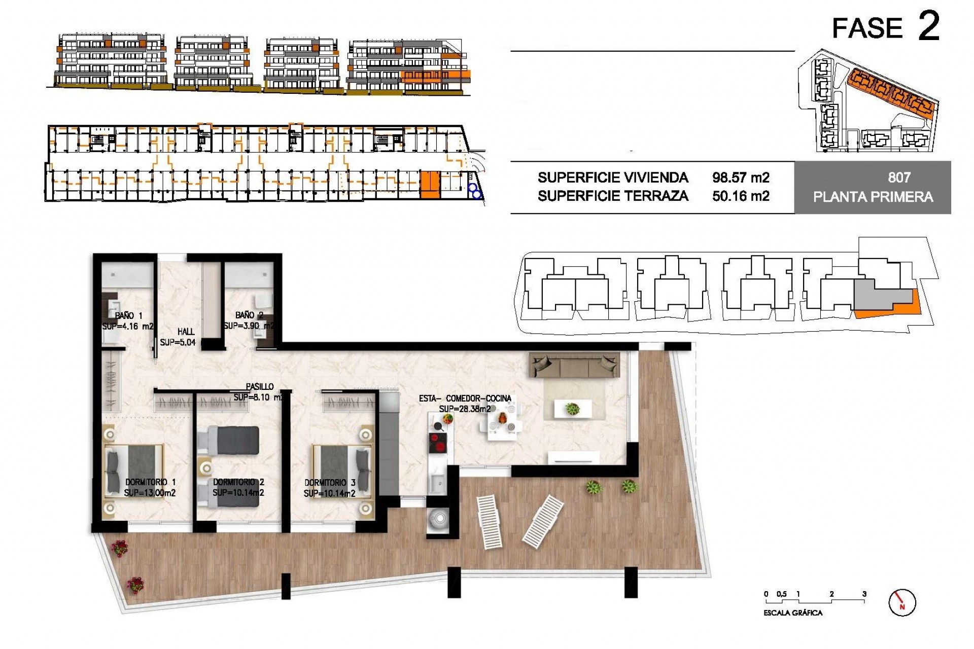 Obra nueva - Apartamento / piso -
Orihuela Costa - Playa Flamenca