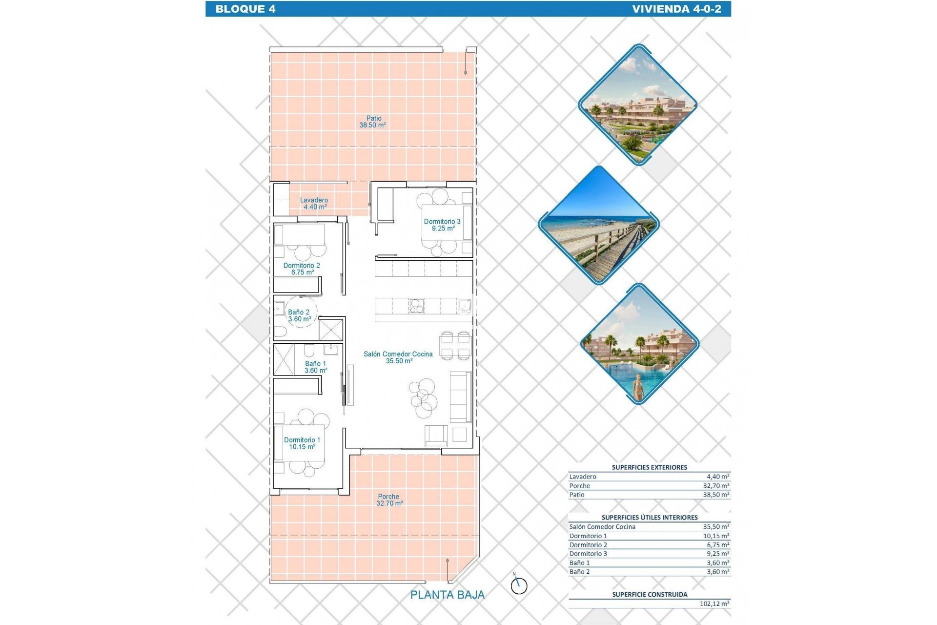 Obra nueva - Apartamento / piso -
Pilar de la Horadada - Lo Monte