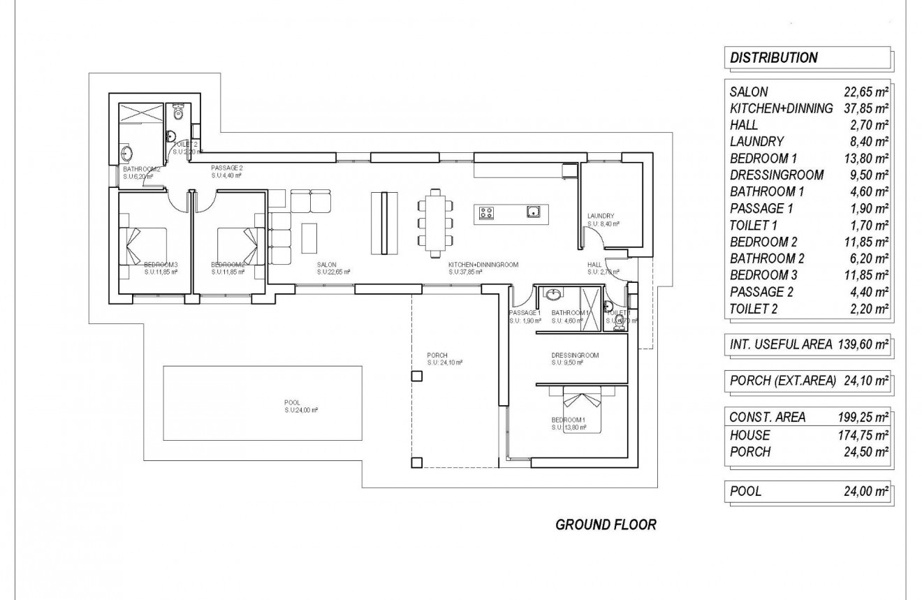 Obra nueva - Chalet -
Pinoso - Campo