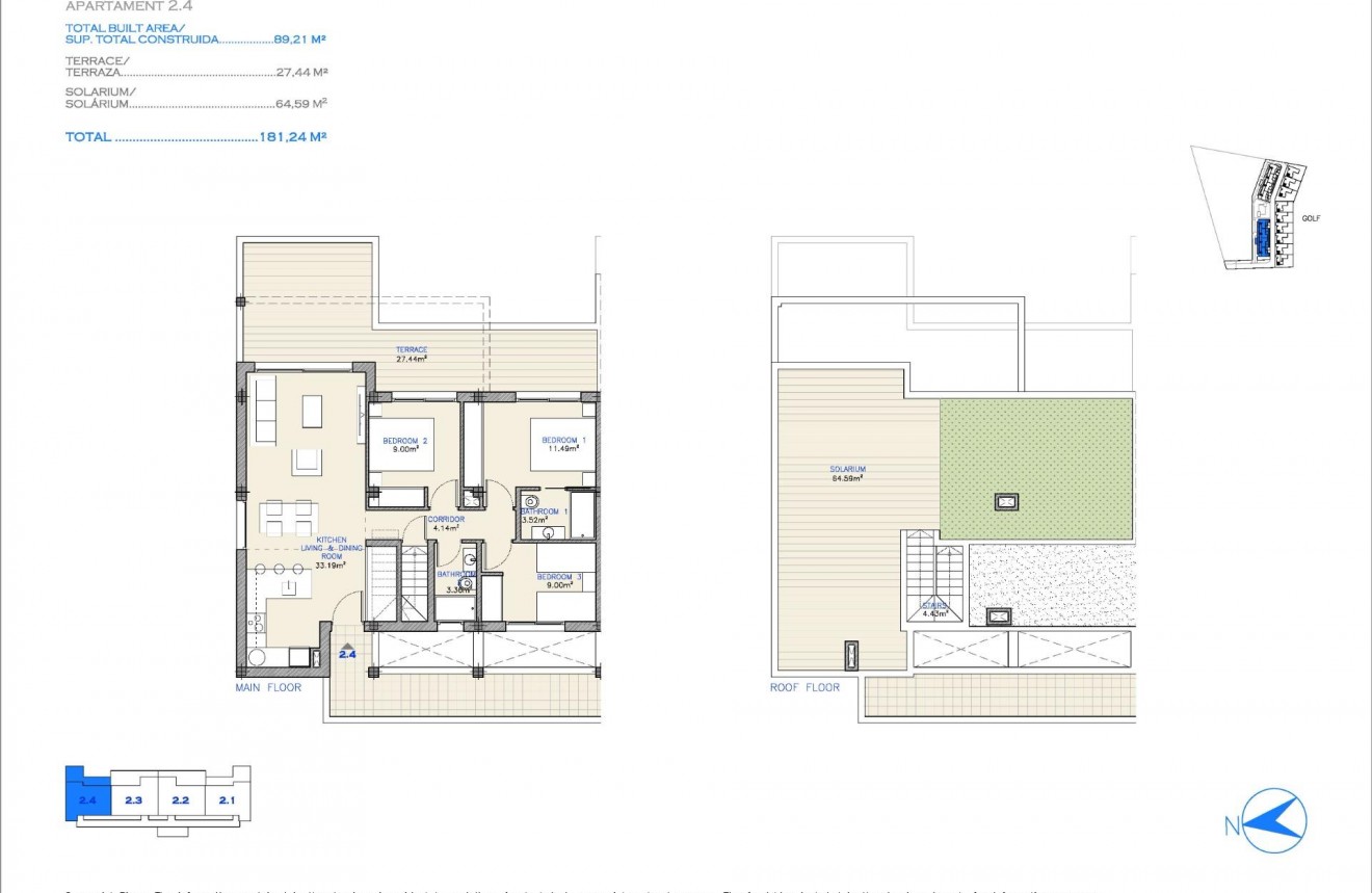 Neue Gebäude - Penthouse -
Los Alcazares - Serena Golf