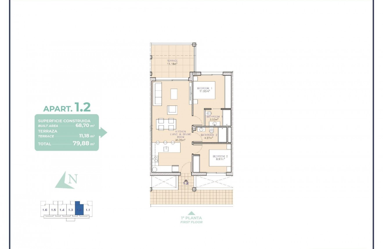 New Build - Apartment / flat -
Los Alcazares - Serena Golf