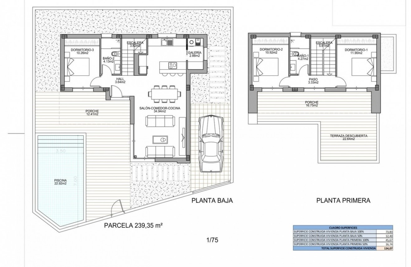 Obra nueva - Chalet -
Benijofar - Polideportivo