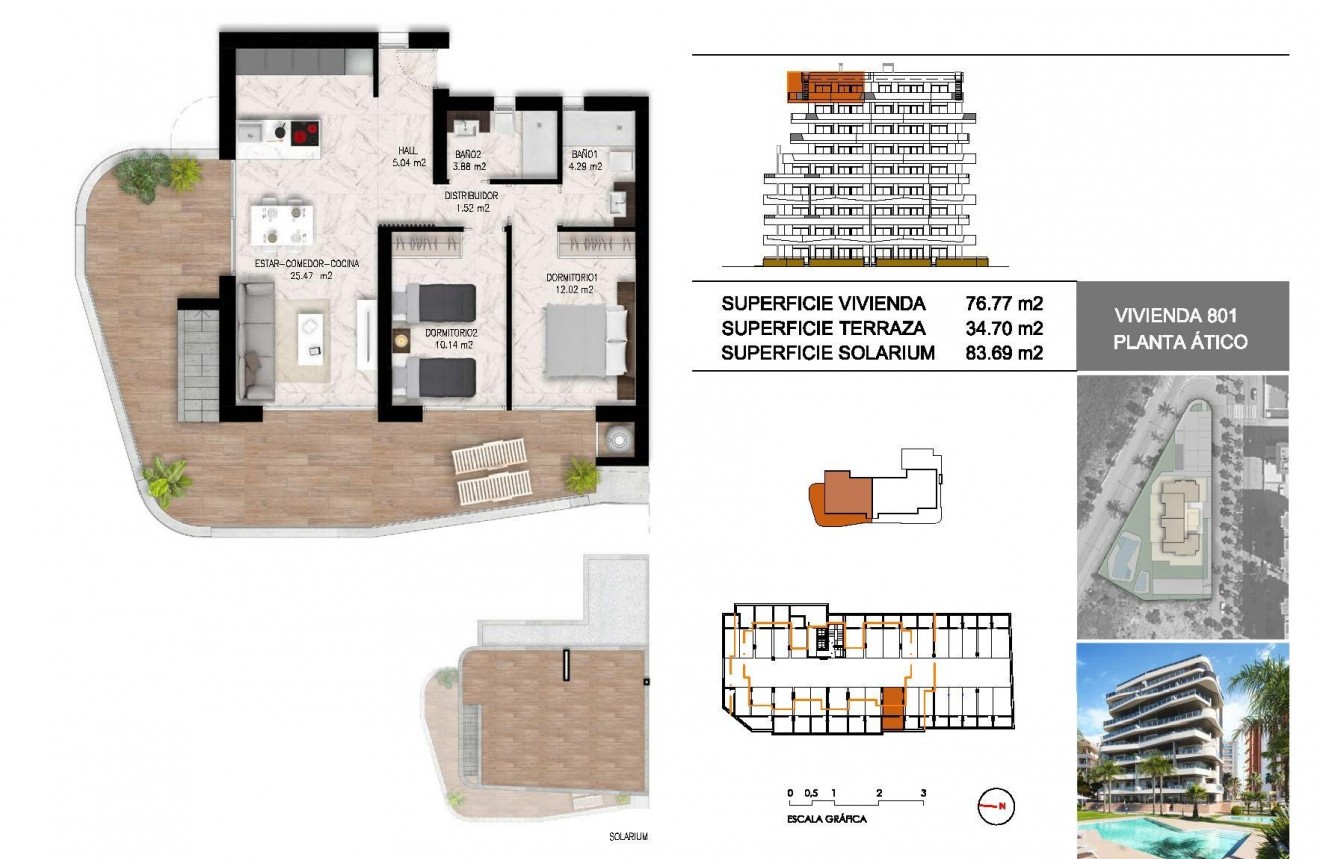 Nouvelle construction - Attique -
Guardamar del Segura - Puerto