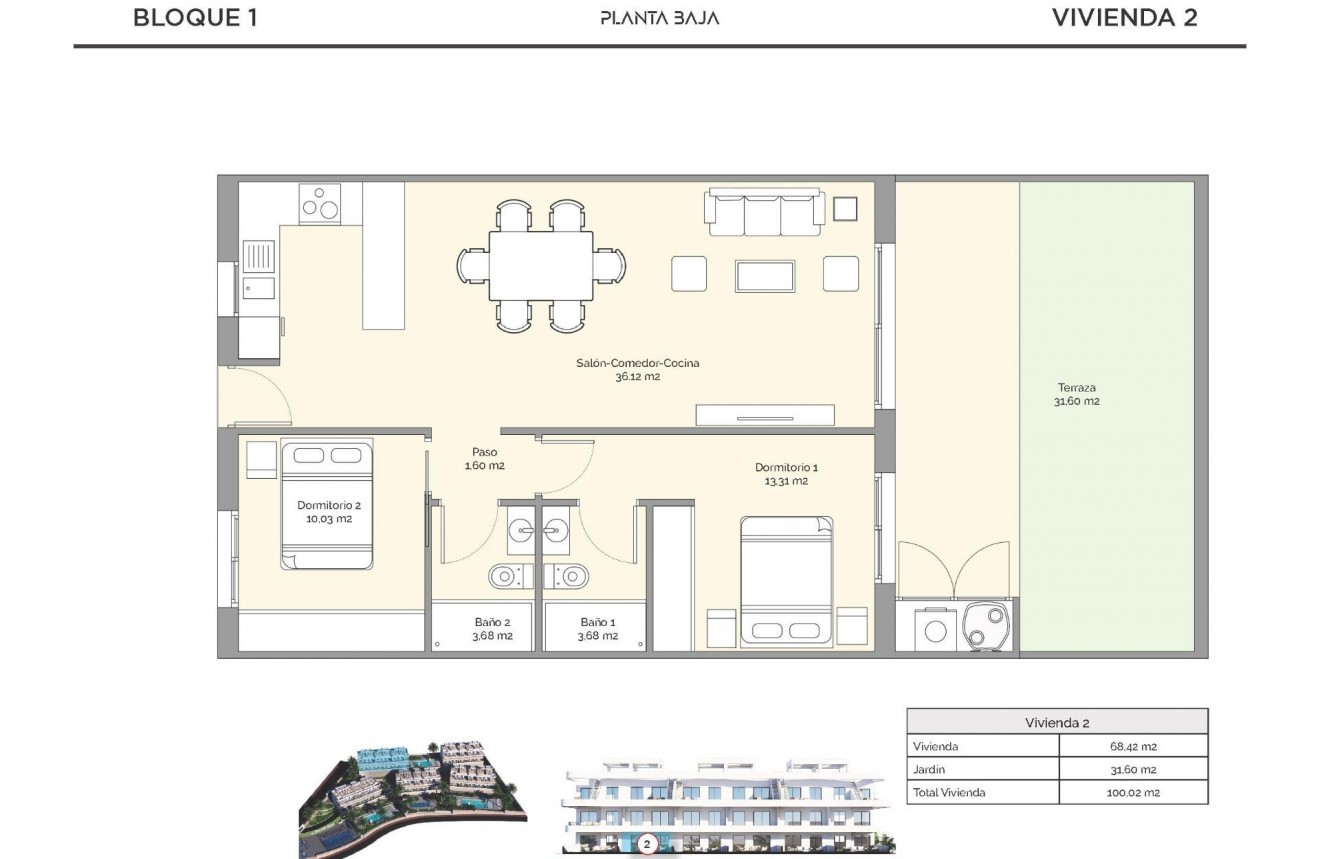 Neue Gebäude - Wohnung -
Finestrat - Golf piug campana