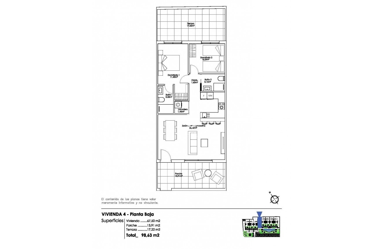 New Build - Bungalow -
Pilar de la Horadada - Parque Ramon eugenio Escudero