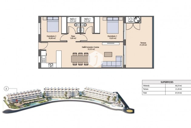 Obra nueva - Apartamento / piso -
Finestrat - Balcón de finestrat