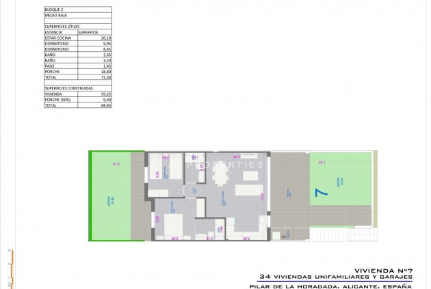 New Build - Bungalow -
Pilar de la Horadada - pueblo